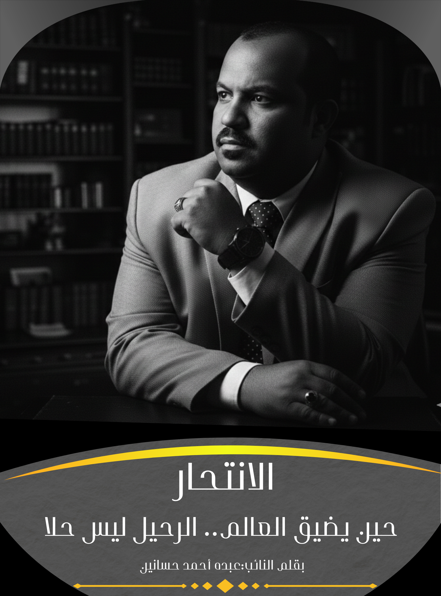 بقلم النائب:عبده أحمد حسانين الانتحار( الرحيل ليس حلا)